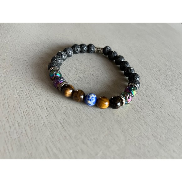 New Chakra Natural Stone Healing Beads Bracelet - Picture 3 of 5